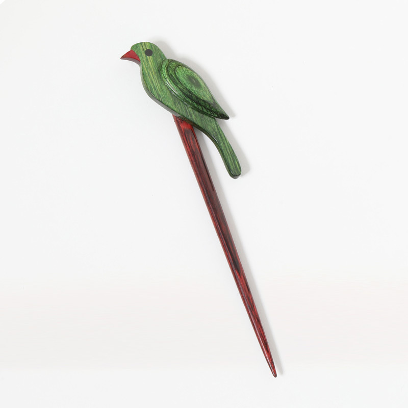 Chirpy Parrot Shawl Pin
