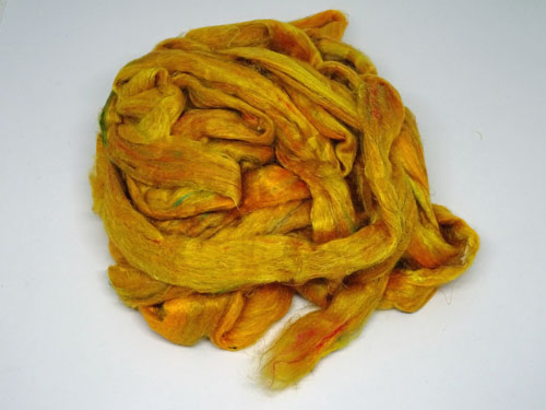Sari Silk Roving - Golden