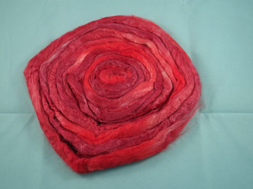 Rosy Red Tussah Silk-
