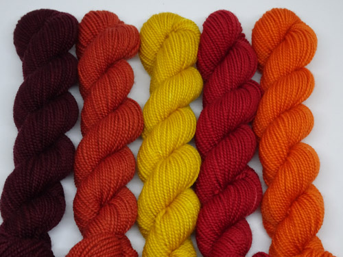 Autumn Leaves SW Merino/Nylon Sock Yarn Mini Set-