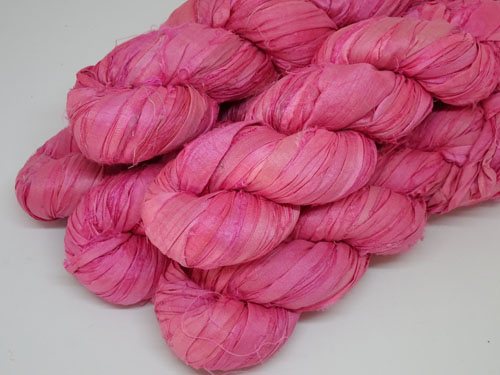 Pale Pink Sari Silk Ribbon-